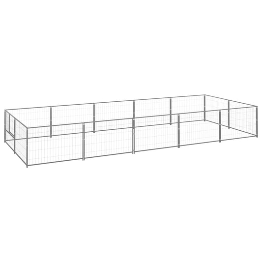 Koterec pre psy strieborný 10 m² oceľ