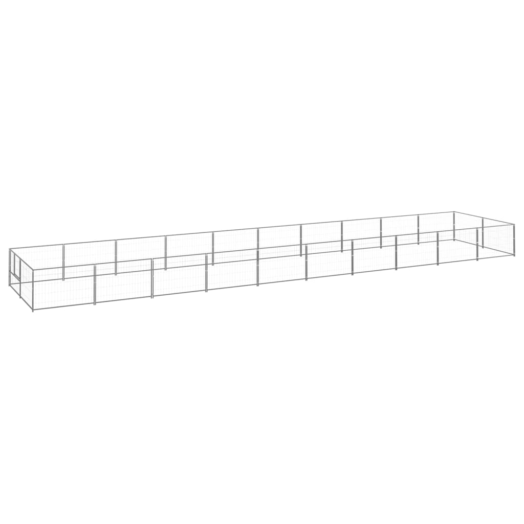 Koterec pre psy strieborný 20 m² oceľ