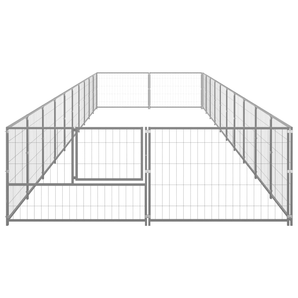 Koterec pre psy strieborný 20 m² oceľ