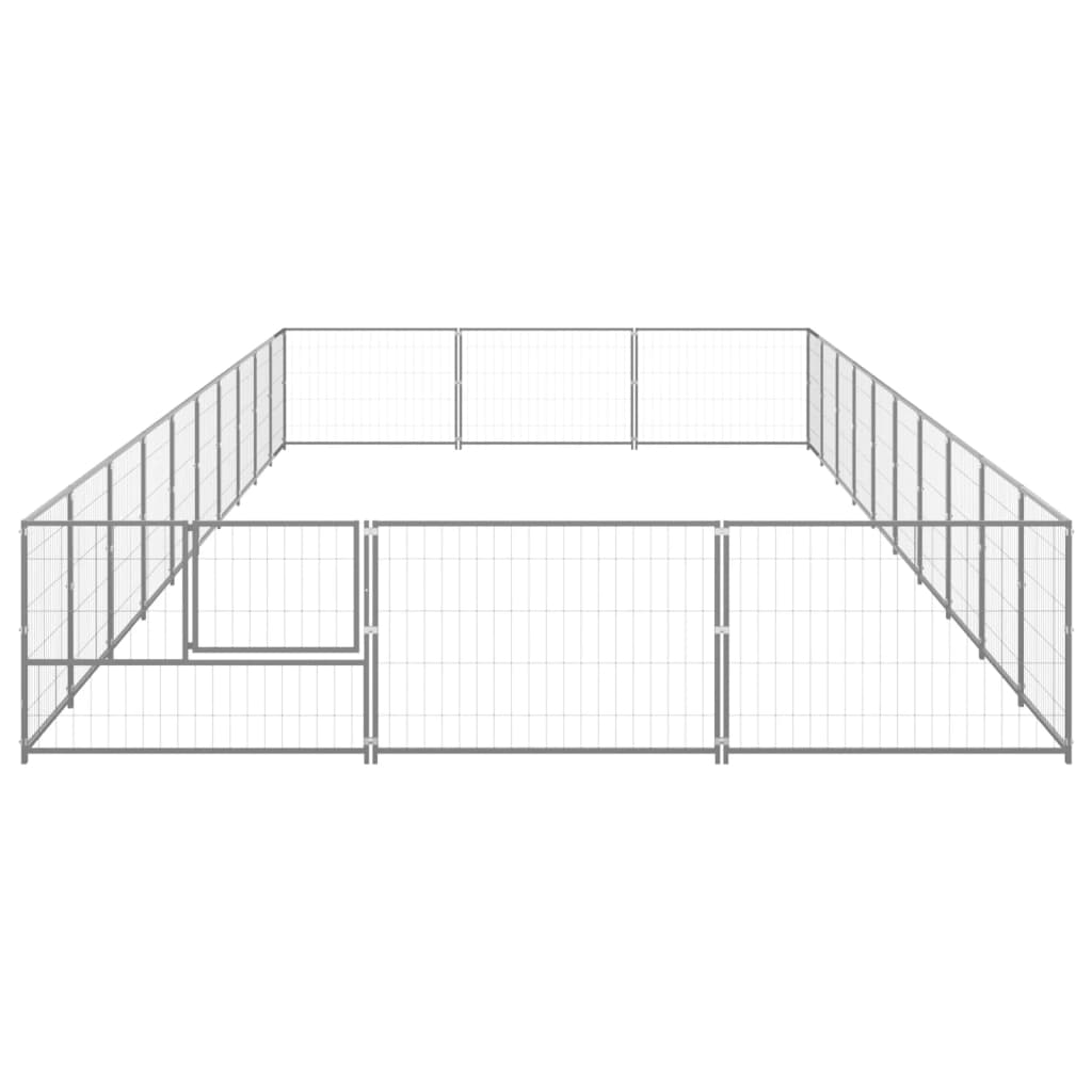 Koterec pre psy strieborný 30 m² oceľ