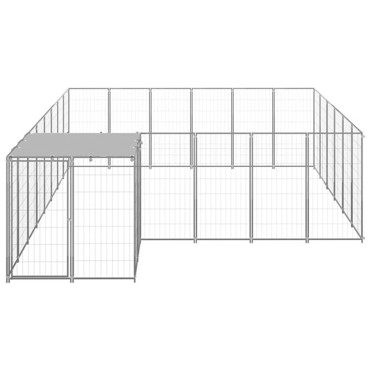 Koterec pre psy strieborný 12,1 m² oceľ