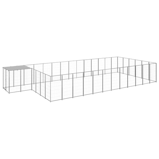 Koterec pre psy strieborný 22,99 m² oceľ