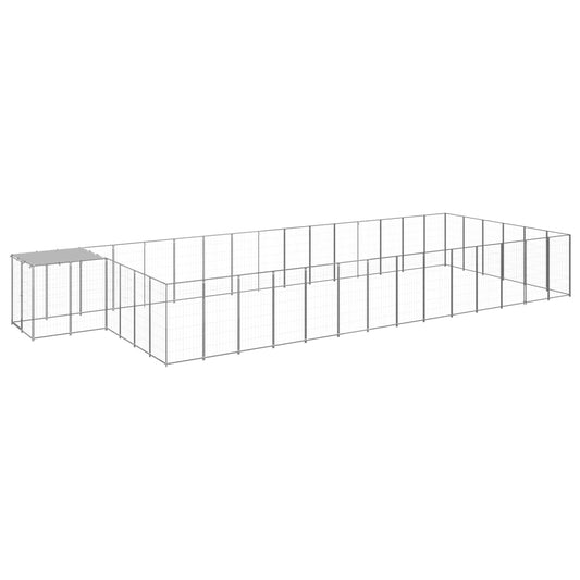 Koterec pre psy strieborný 26,62 m² oceľ
