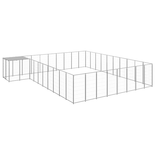 Koterec pre psy strieborný 25,41 m² oceľ