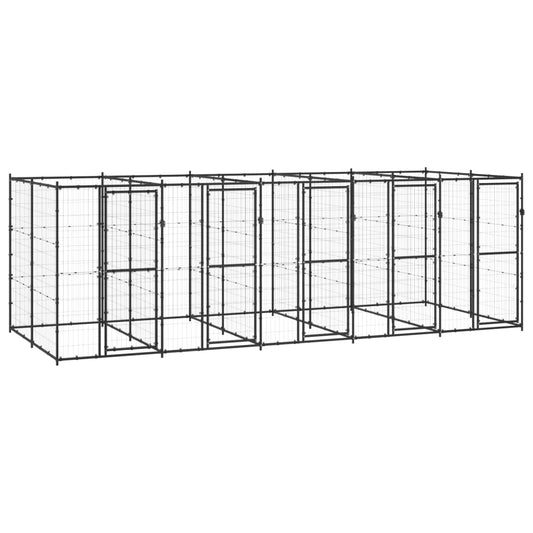 Vonkajšia voliéra pre psy oceľová 12,1 m²