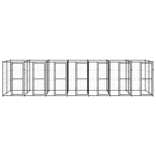Vonkajšia voliéra pre psy oceľová 16,94 m²