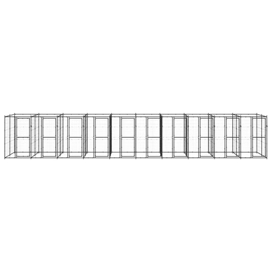 Vonkajšia voliéra pre psov oceľová 24,2 m²