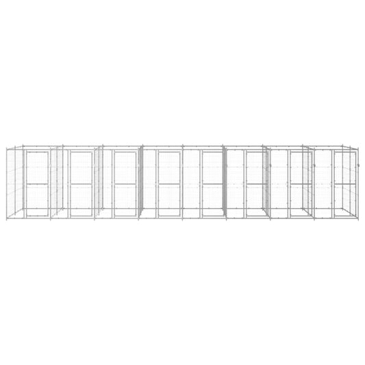 Vonkajšia voliéra pre psy pozinkovaná oceľ 19,36 m²