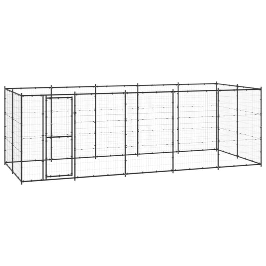 Vonkajšia voliéra pre psy oceľová 12,1 m²