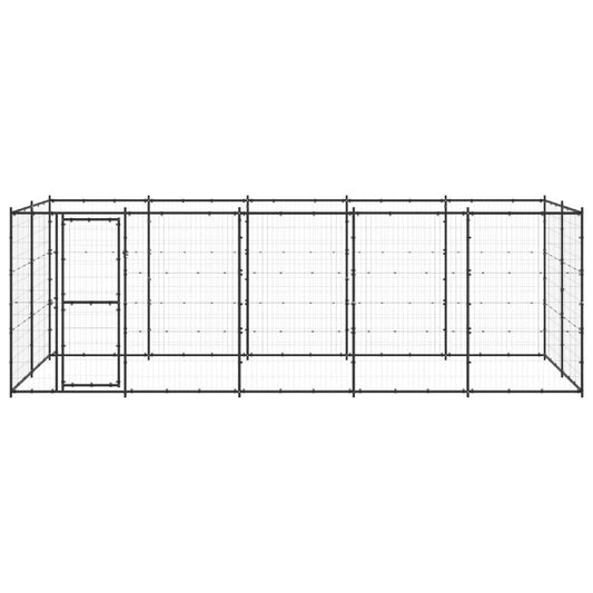 Vonkajšia voliéra pre psy oceľová 12,1 m²