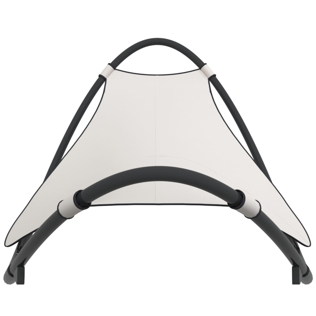 Hojdacie Lehátko S Kolieskami Oceľ A Textília Krémové