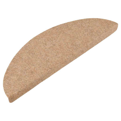 Samolepiace nášľapy na schody 15 ks 56x17x3 cm béžové