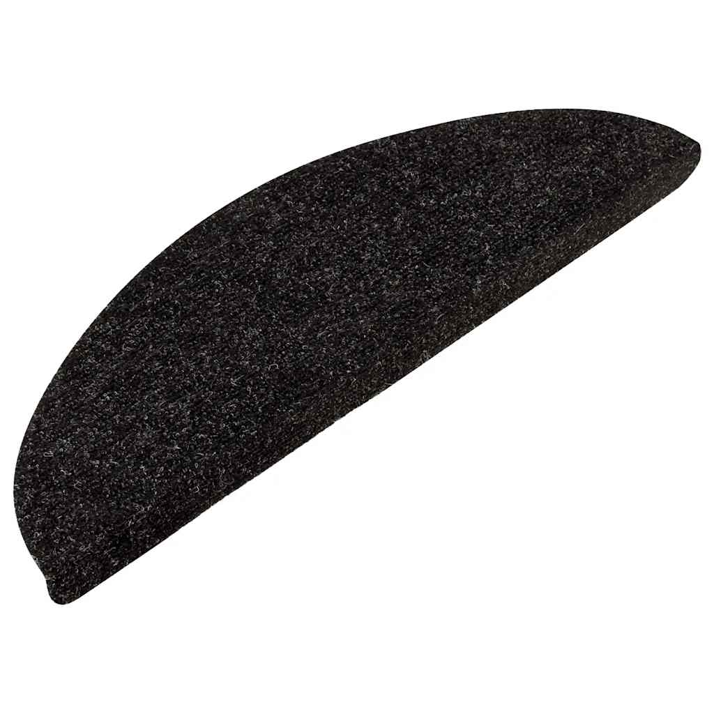 Samolepiace nášľapy na schody 15 ks 56x17x3 cm antracitové