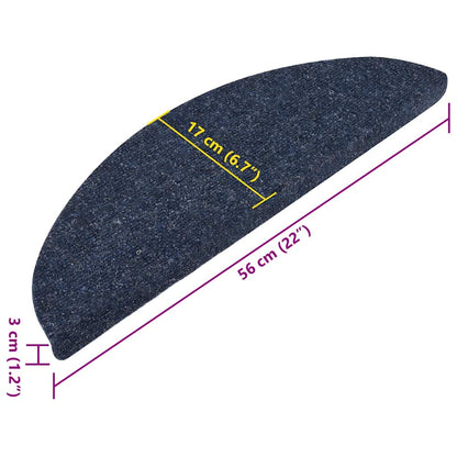 Samolepiace nášľapy na schody 15 ks 56x17x3 cm modré