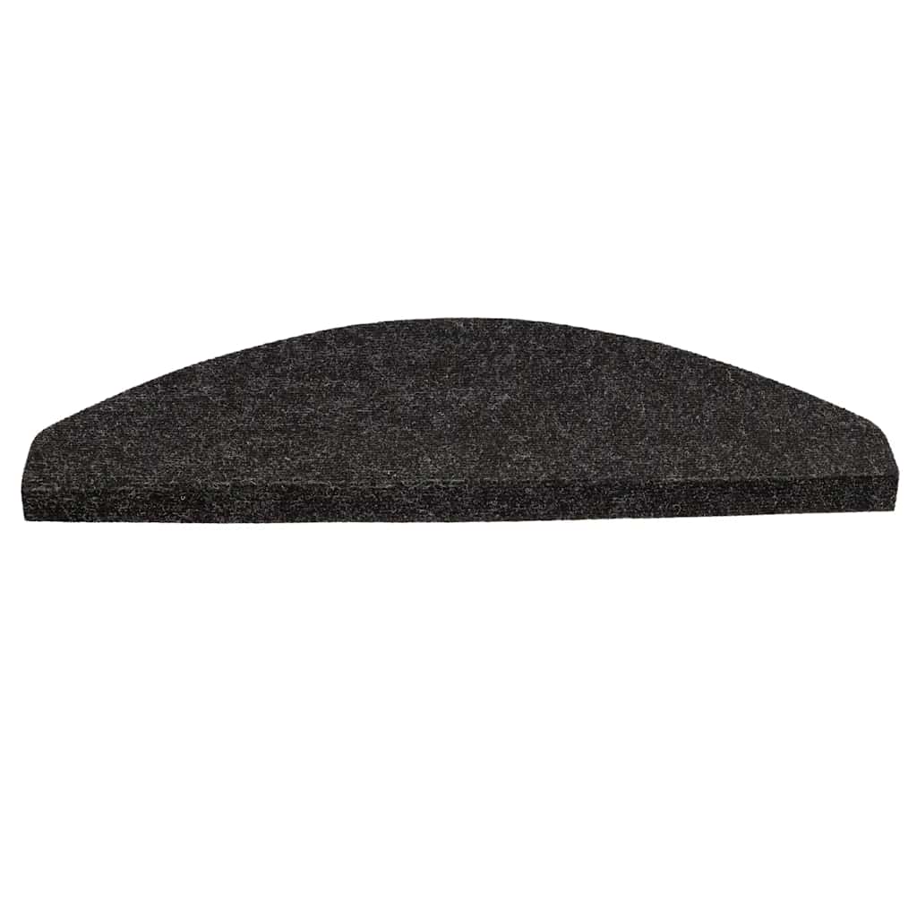 Samolepiace nášľapy na schody 15 ks 65x22,5x3,5 cm antracitové