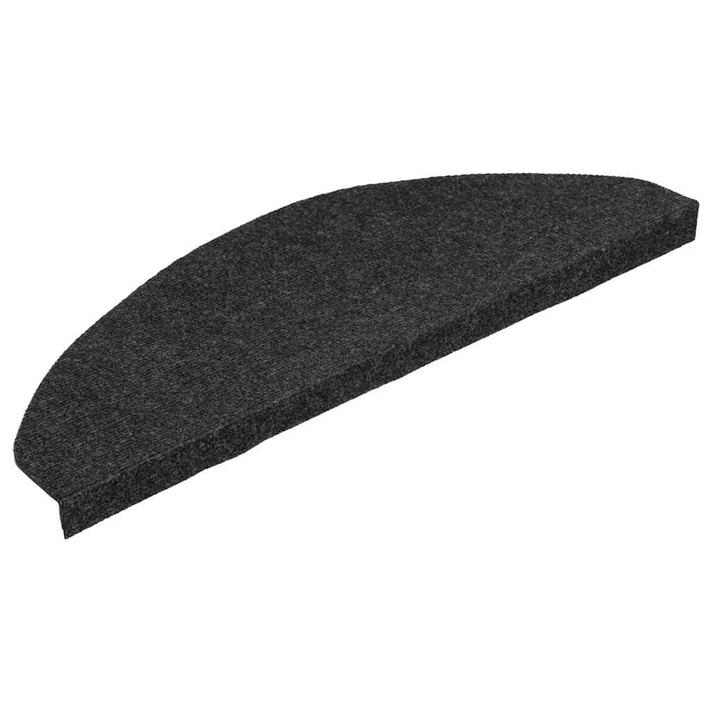 Samolepiace nášľapy na schody 15 ks 65x22,5x3,5 cm čierne