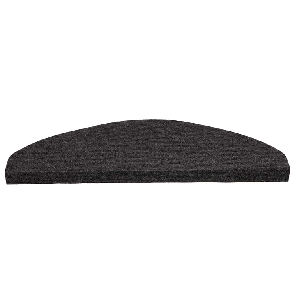 Samolepiace nášľapy na schody 15 ks 65x22,5x3,5 cm čierne