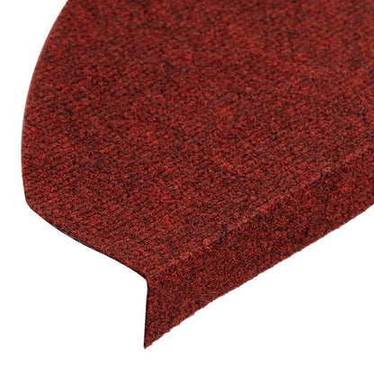 Samolepiace nášľapy na schody 15 ks 65x22,5x3,5 cm červené