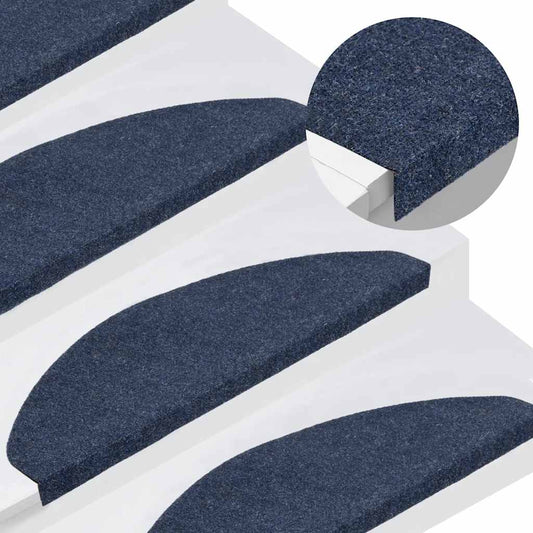 Samolepiace nášľapy na schody 15 ks 65x22,5x3,5 cm modré