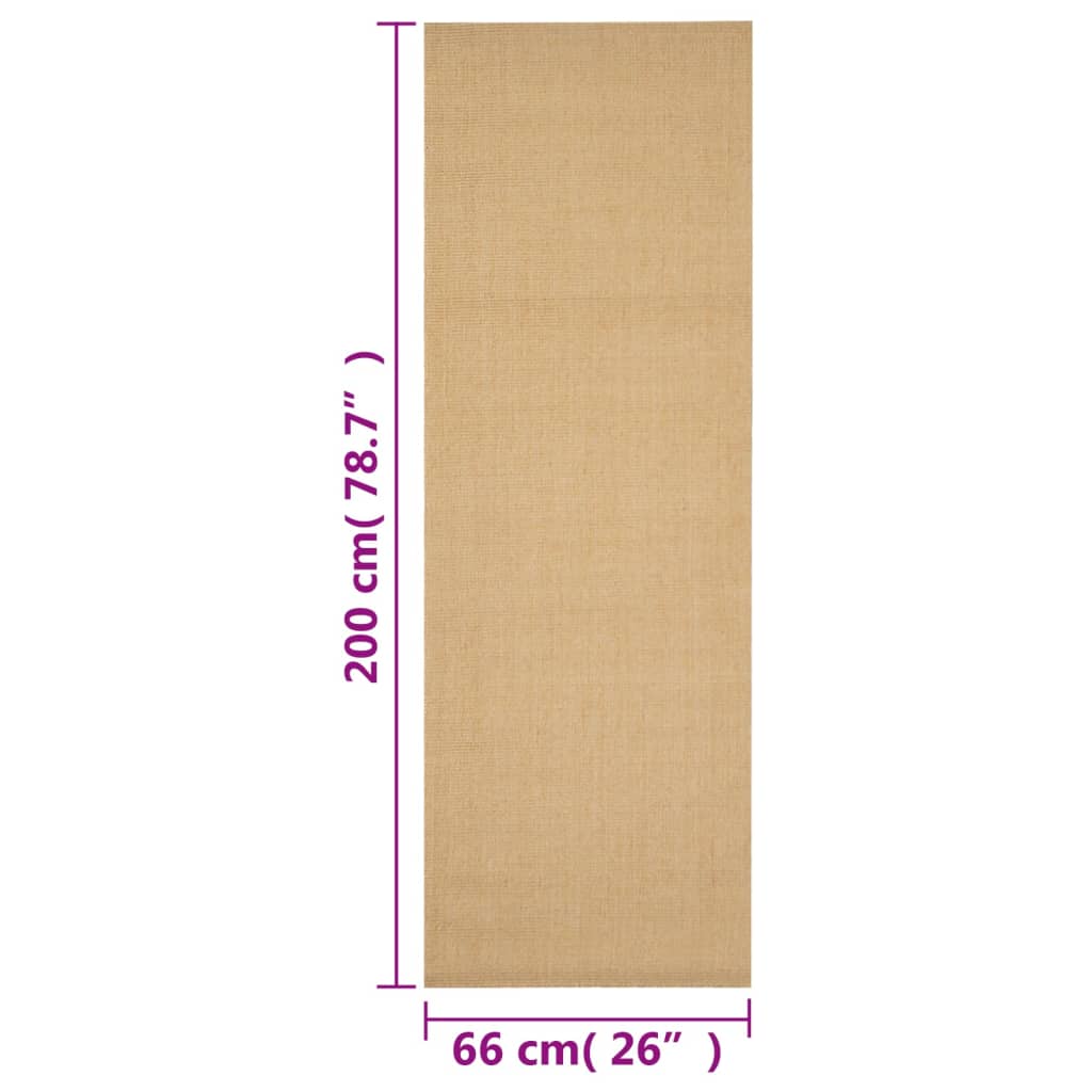 Koberec prírodný sisal 66x200 cm