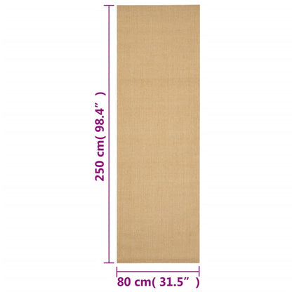 Koberec prírodný sisal 80x250 cm