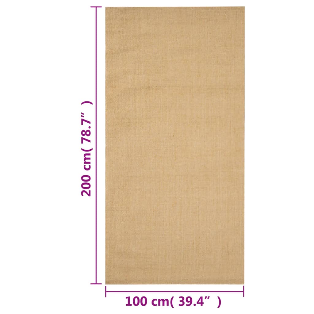 Koberec prírodný sisal 100x200 cm