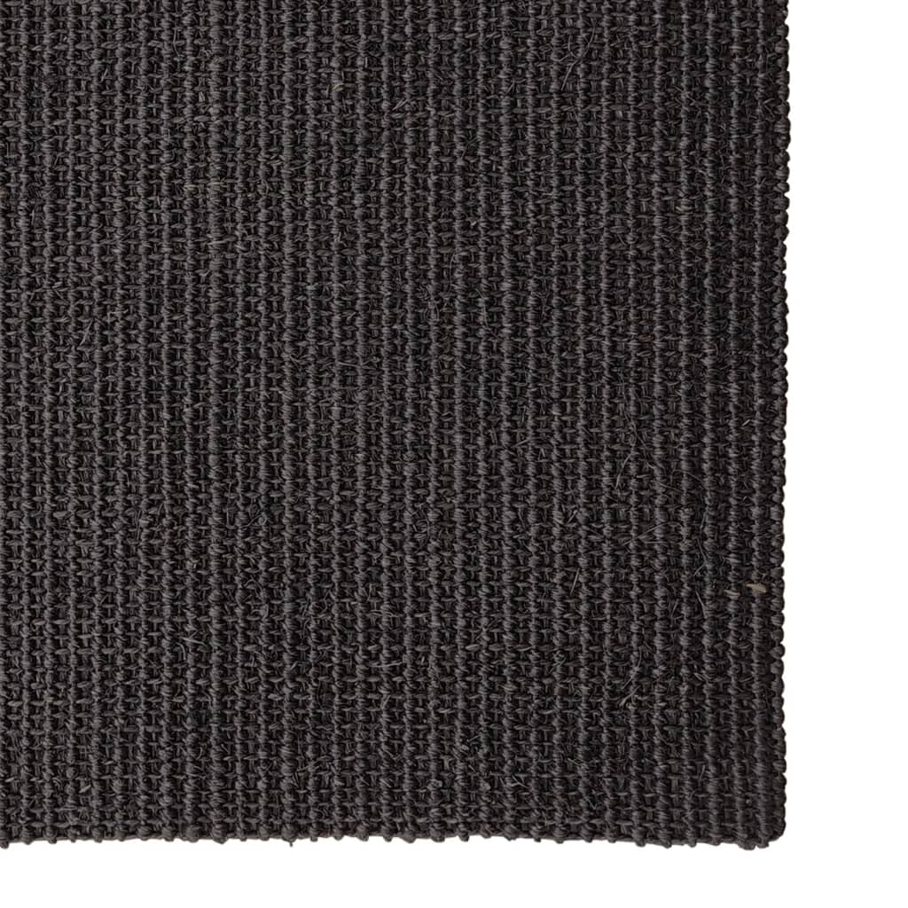 Koberec prírodný sisal 80x300 cm čierny