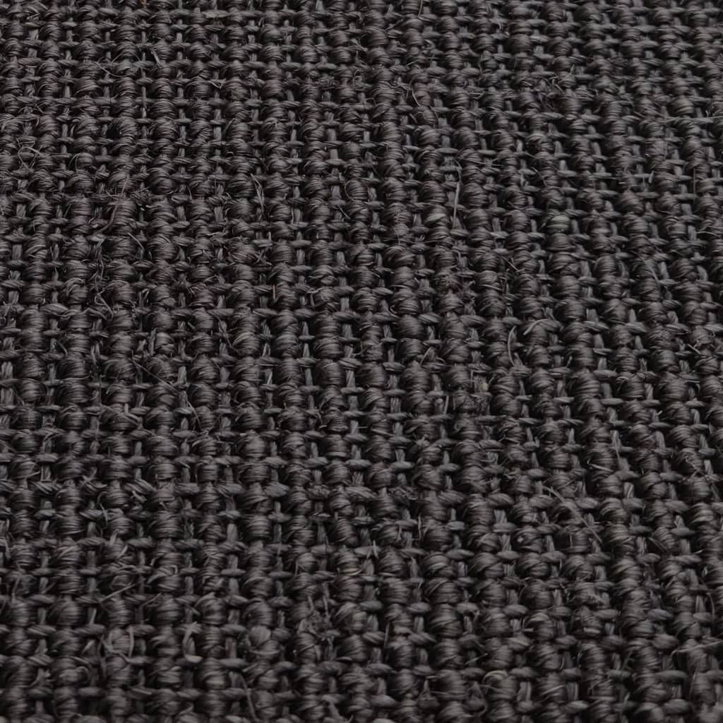 Koberec prírodný sisal 80x300 cm čierny