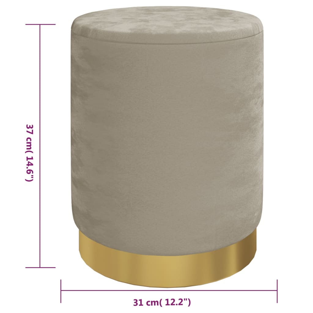 Okrúhla Úložná Taburetka Tmavosivá 31 X 37 Cmová