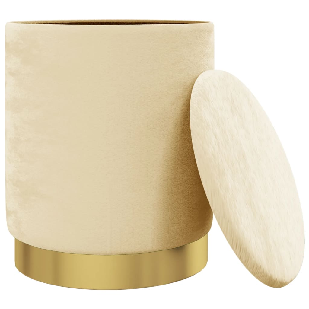 Okrúhla Úložná Taburetka Marhuľová 31 X 37 Cm