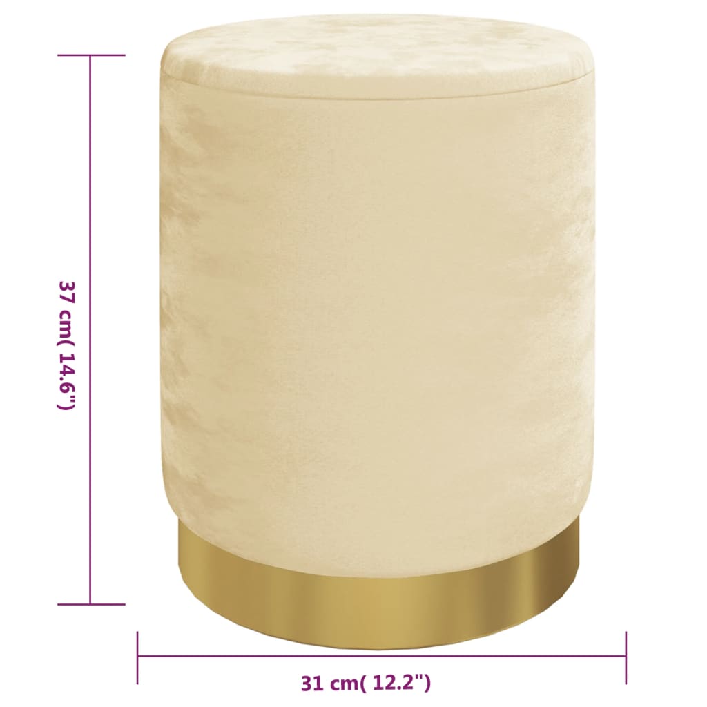 Okrúhla Úložná Taburetka Marhuľová 31 X 37 Cm