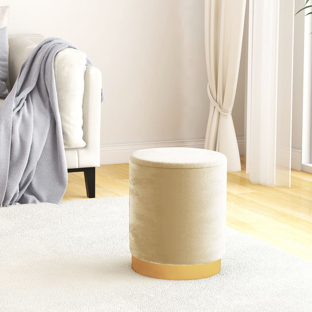 Okrúhla Úložná Taburetka Marhuľová 31 X 37 Cm