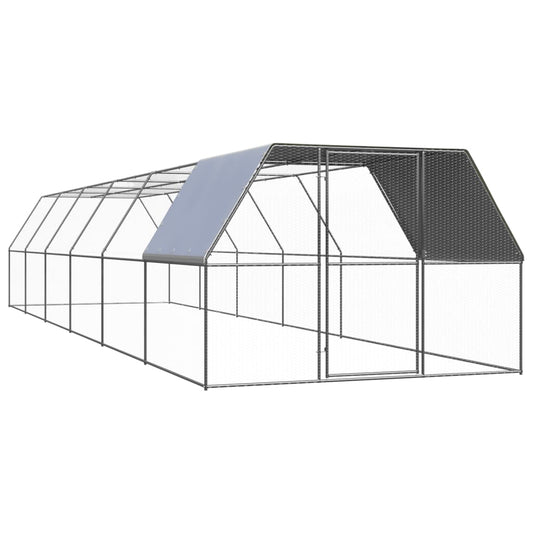 Vonkajšia klietka pre sliepky 3x12x2 m pozinkovaná oceľ