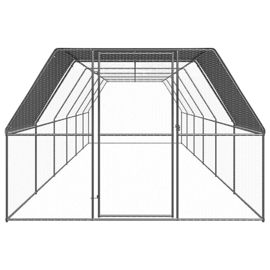 Vonkajšia klietka pre sliepky 3x12x2 m pozinkovaná oceľ