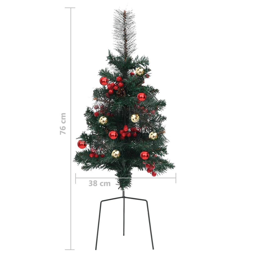 Umelé Vianočné Ozdoby Stromčeky Zelené 2 Ks 76 Cm Pvc