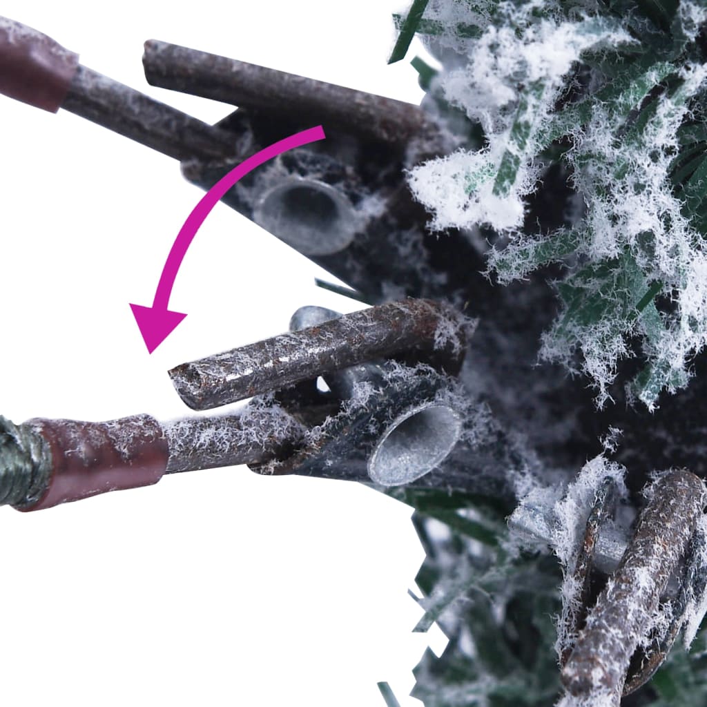 Osvetlený Vianočný Stromček, Zasnežený, Šišky 195 Cm, Pvc A Pe