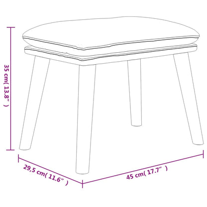 Podnožka tmavosivá 45x29,5x35 cm látka a umelá koža