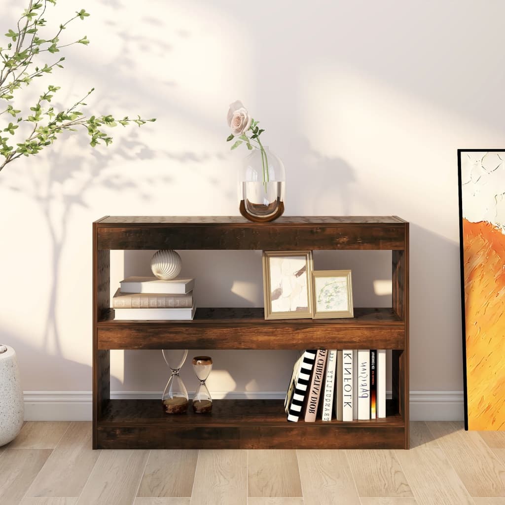Knižnica/deliaca stena tmavý dub 100x30x72 cm