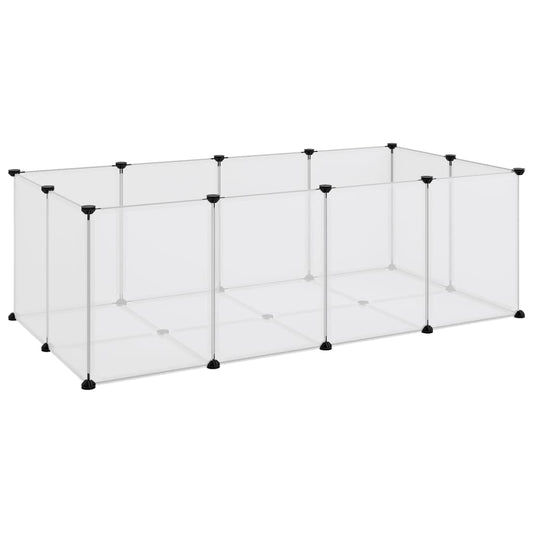 Klietka pre malé zvieratá priehľadná 144x74x46,5 cm PP a oceľ