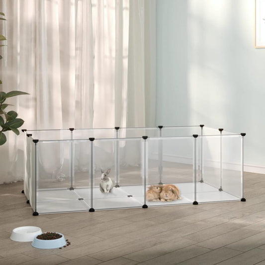 Klietka pre malé zvieratá priehľadná 144x74x46,5 cm PP a oceľ