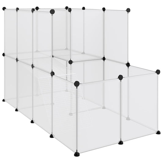 Klietka pre malé zvieratá priehľadná 142x74x93 cm PP a oceľ