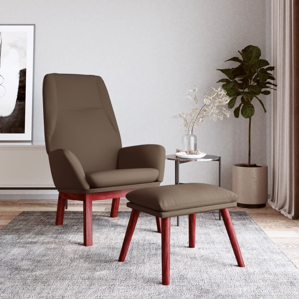 Relaxačné Kreslo Sivohnedé Látkové