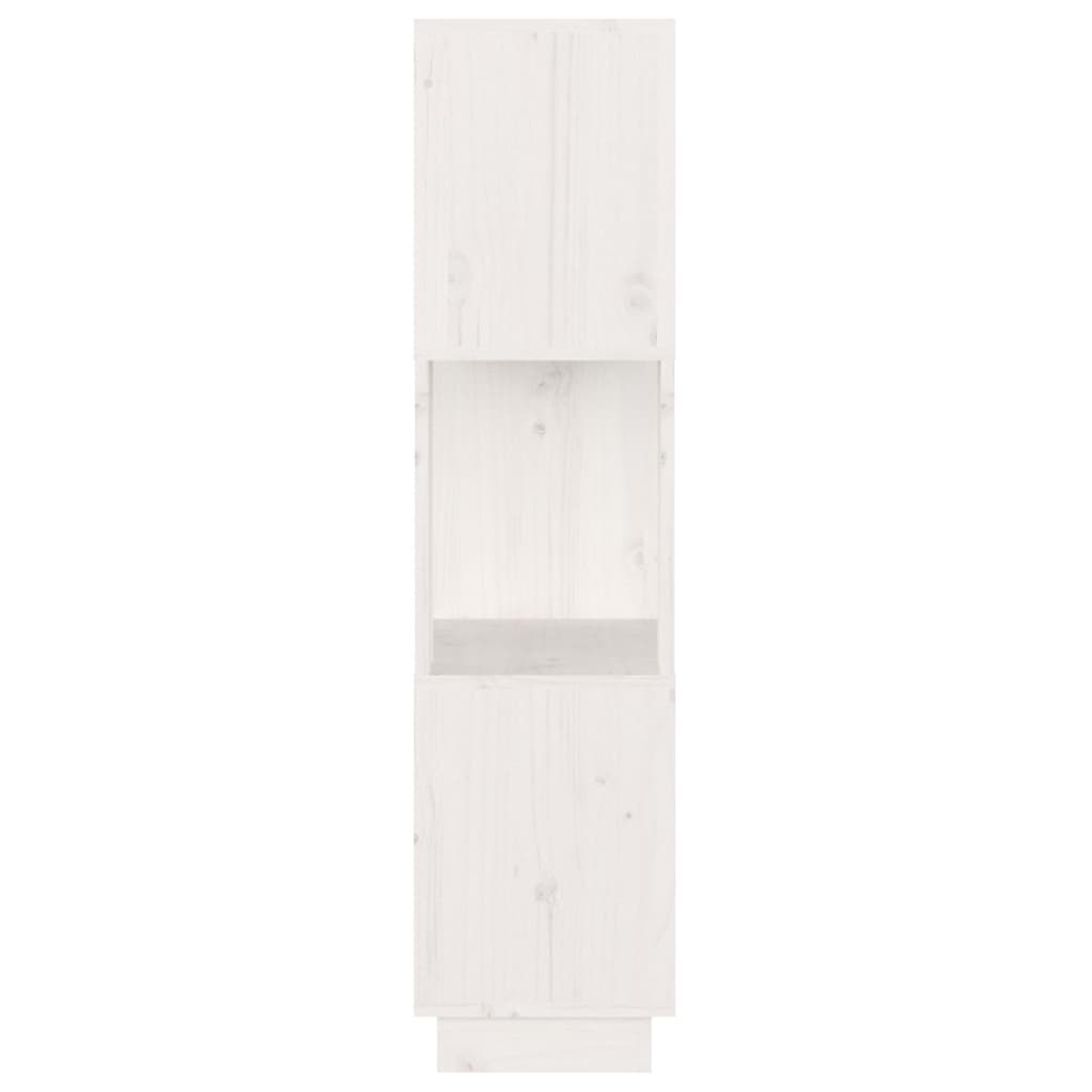 Knižnica/deliaca stena biela 51x25x101 cm masívna borovica