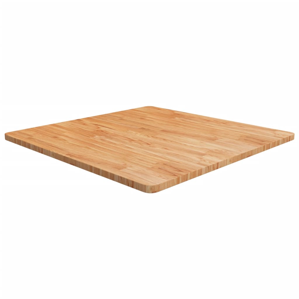 Štvorcová stolová doska bledohnedá 90x90x2,5 cm lakovaný dub