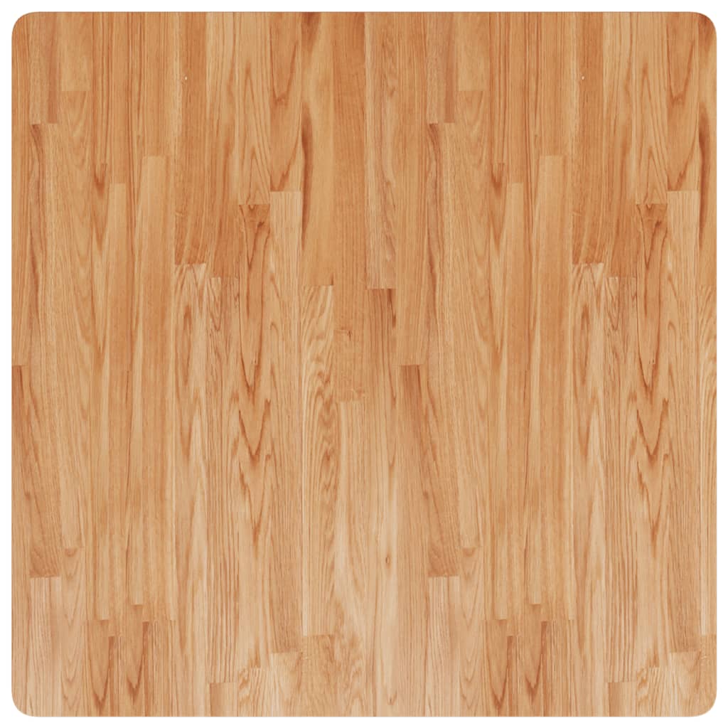 Štvorcová stolová doska bledohnedá 90x90x2,5 cm lakovaný dub