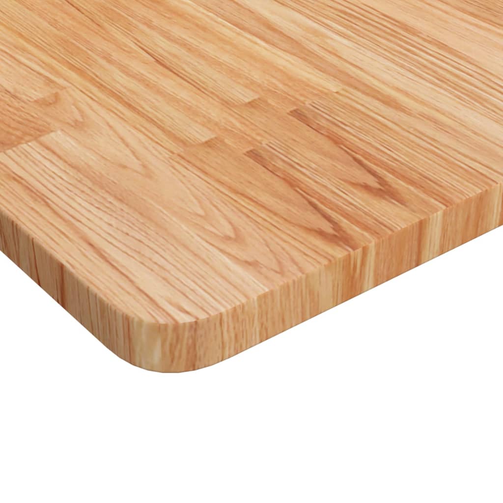 Štvorcová stolová doska bledohnedá 90x90x2,5 cm lakovaný dub