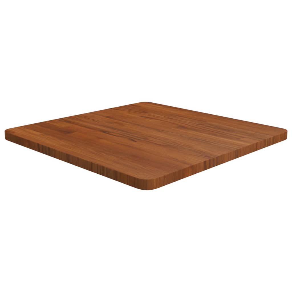 Štvorcová stolová doska tmavohnedá 60x60x2,5 cm lakovaný dub