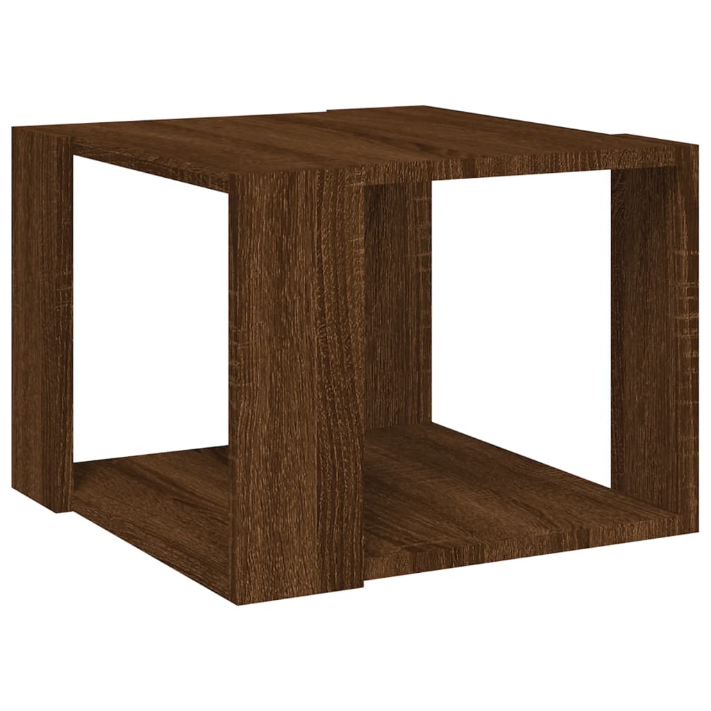 Konferenčný stolík hnedý dub 40x40x30 cm spracované drevo