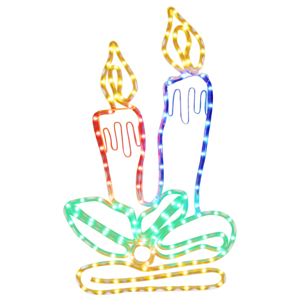 Vianočná Silueta Sviečok So 144 Led Diódami 70X42 Cm