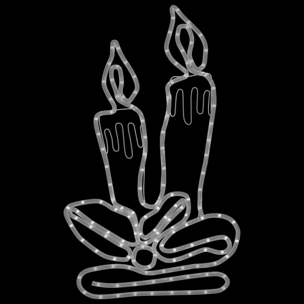 Vianočná Silueta Sviečok So 144 Led Diódami 70X42 Cm